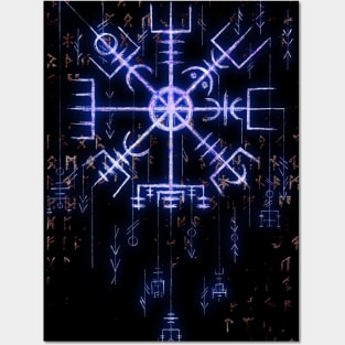 Viking Compass - Norse Mythology - Vegvisir Posters and Art